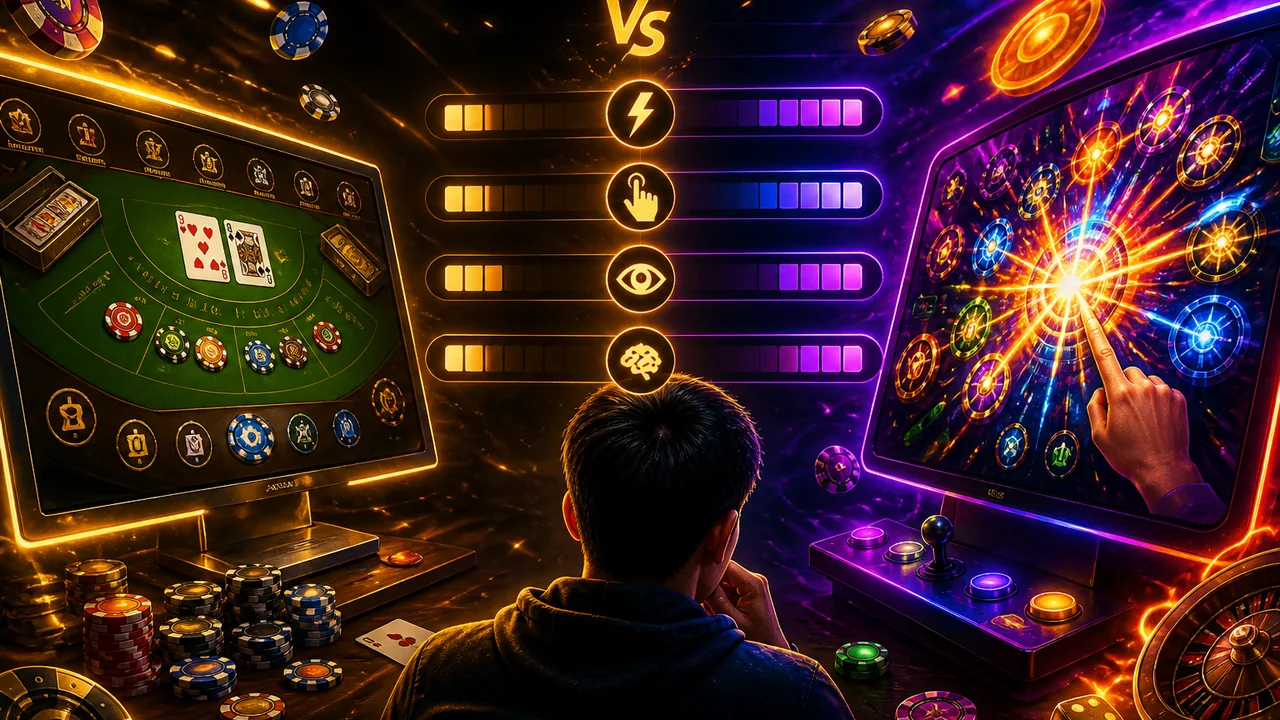Từ bàn quen thuộc đến nhịp arcade: so sánh game i9bet cho người chơi lâu năm